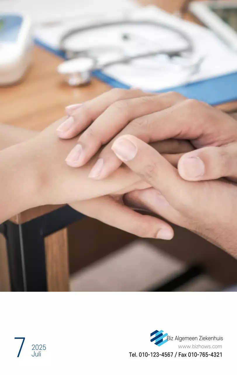 Navy Witte Eenvoudige Ziekenhuis Promotiekalender