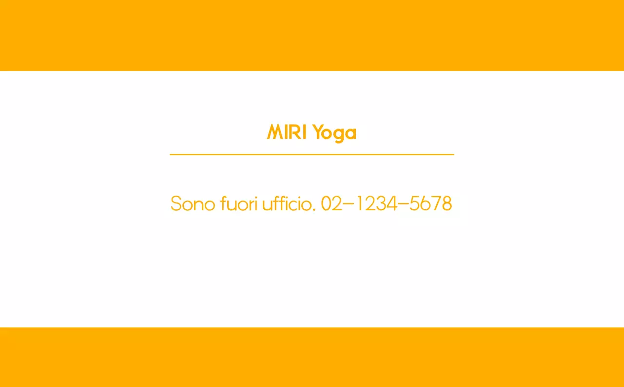 Calendario promozionale arancione dello yoga minimalista