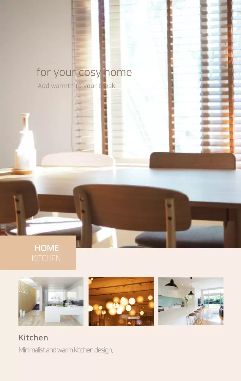 Kalender interior minimalis berwarna krem