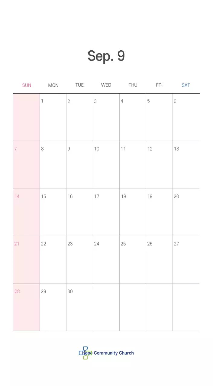 Ilustrasi gereja yang bersih dengan warna pastel