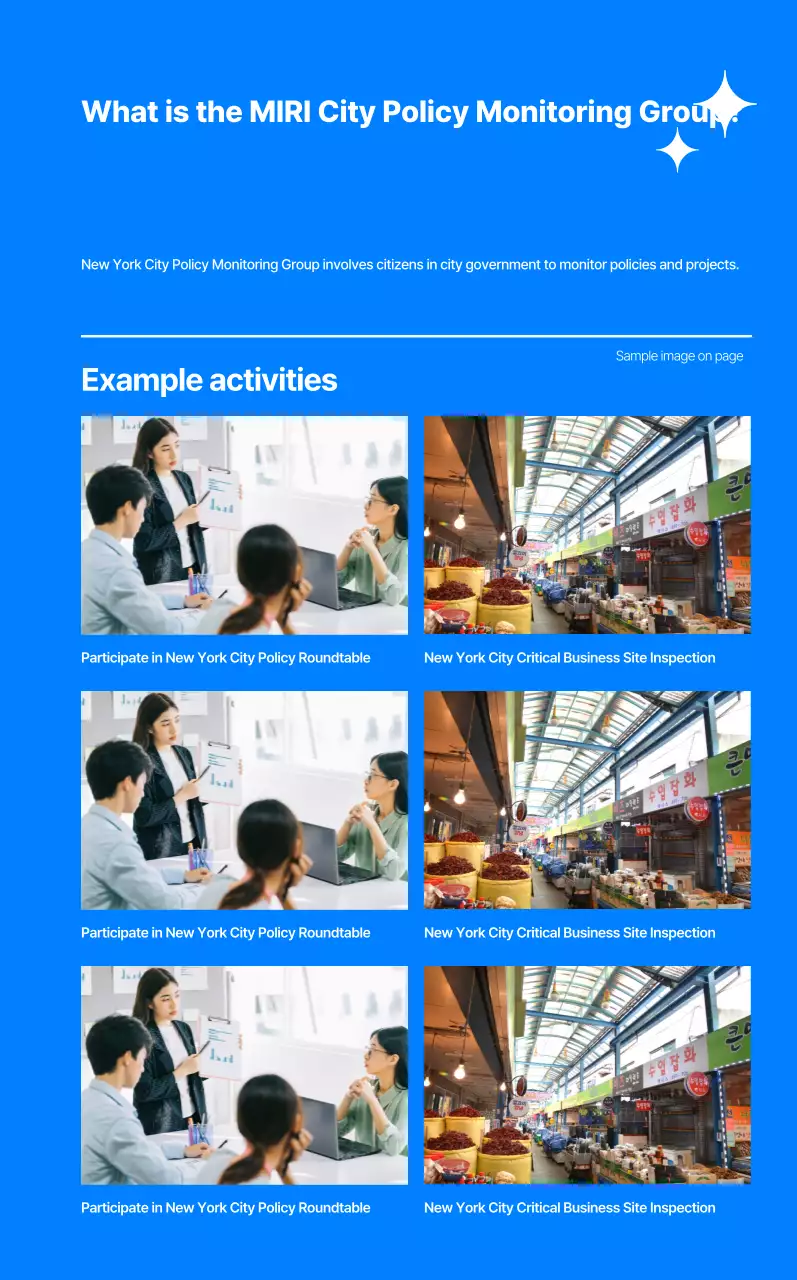 Mempromosikan perekrutan ke dalam Kelompok Pemantau Kebijakan Modern Biru