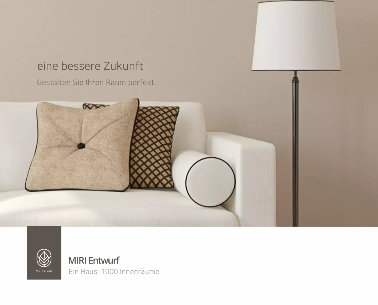 Beigefarbener minimalistischer Innenkalender