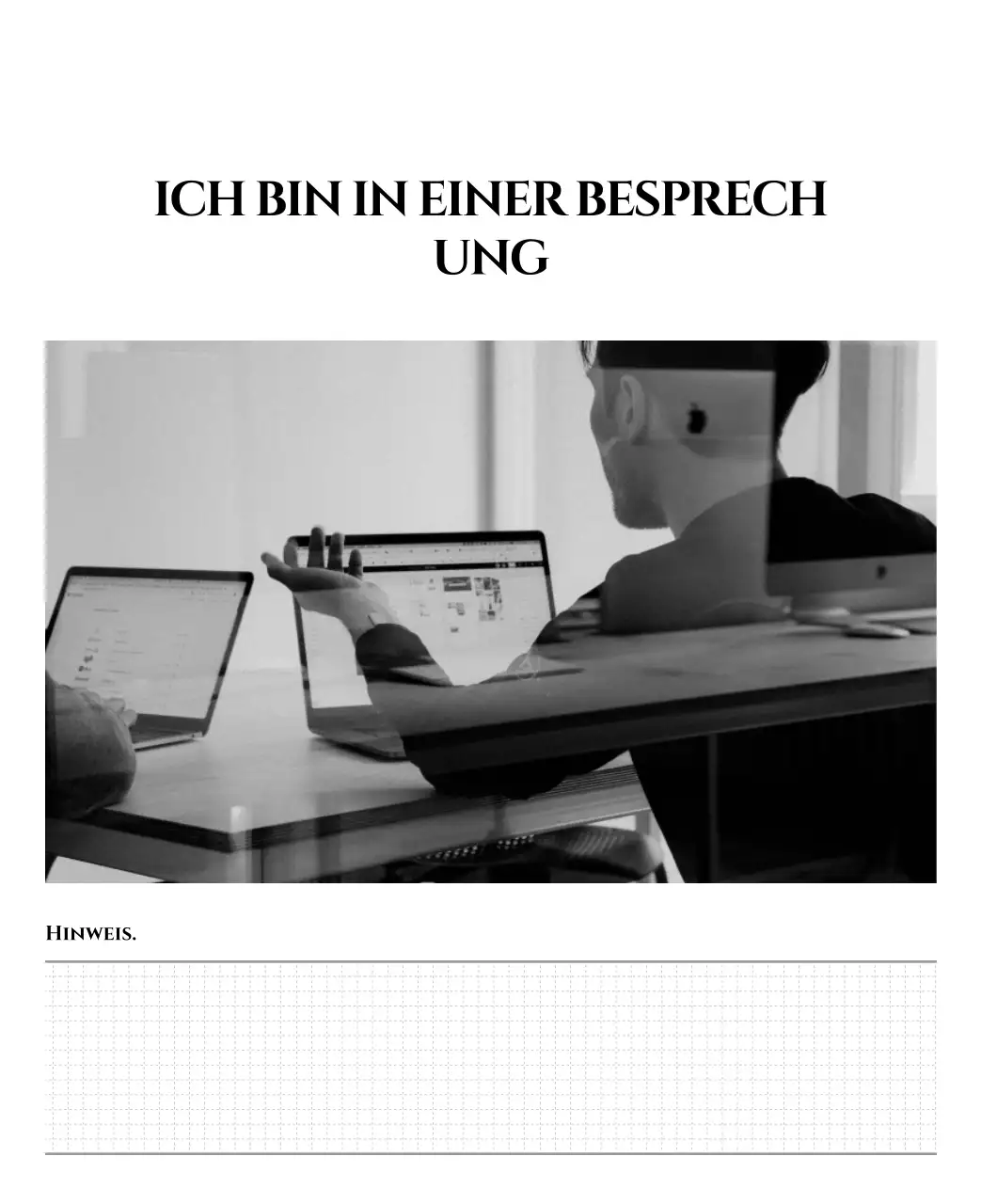 Einfacher Kalender mit schwarzer und weißer emotionaler Reisefotografie Konzept