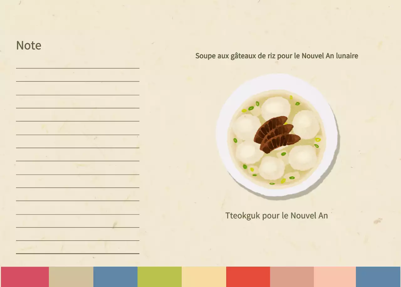 Calendrier de l'alimentation traditionnelle beige