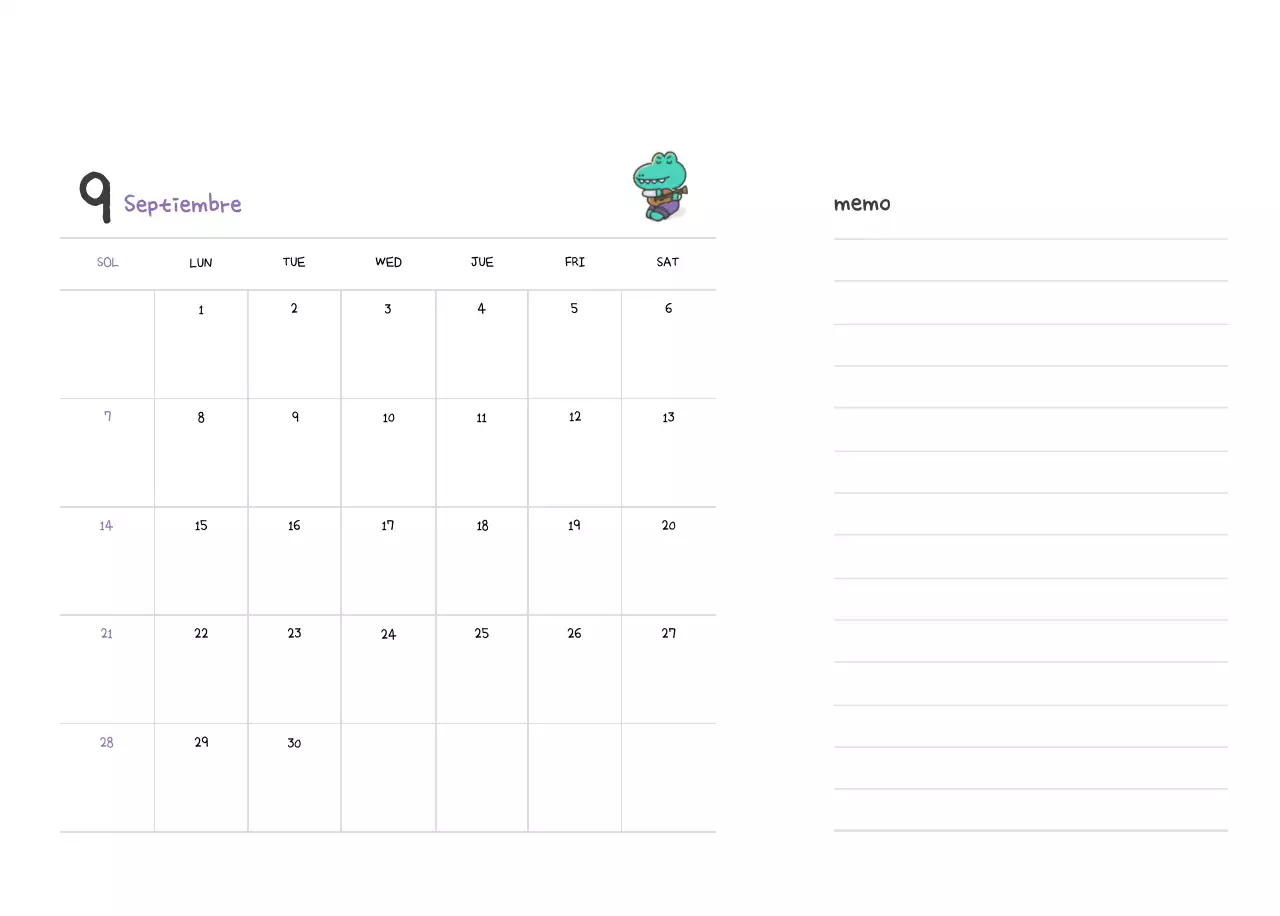 Un calendario con un bonito concepto de ilustración de Ago