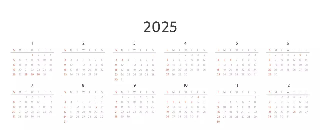 Calendario botanico naturale bianco e pulito