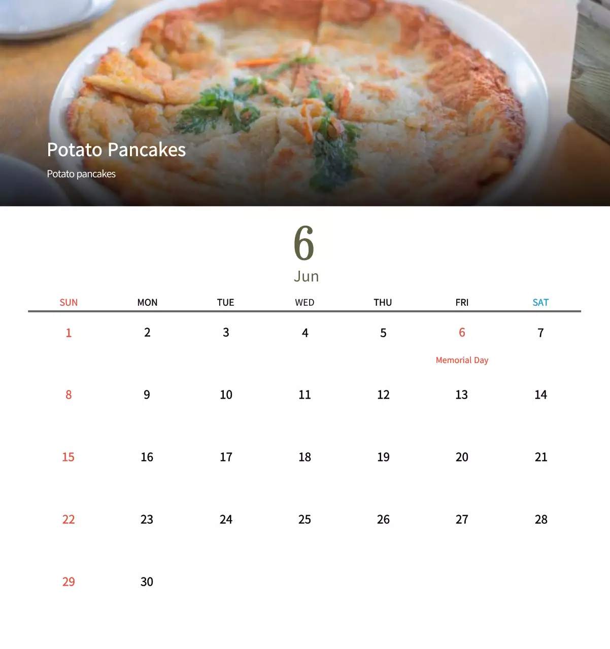 Kalender Makanan Tradisional Krem
