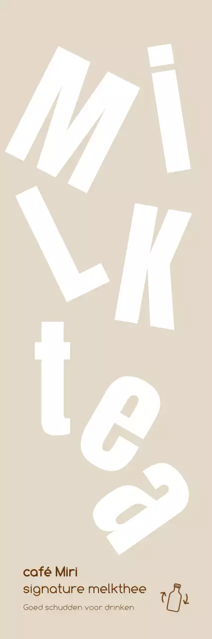 Beige minimalistische drankreclame