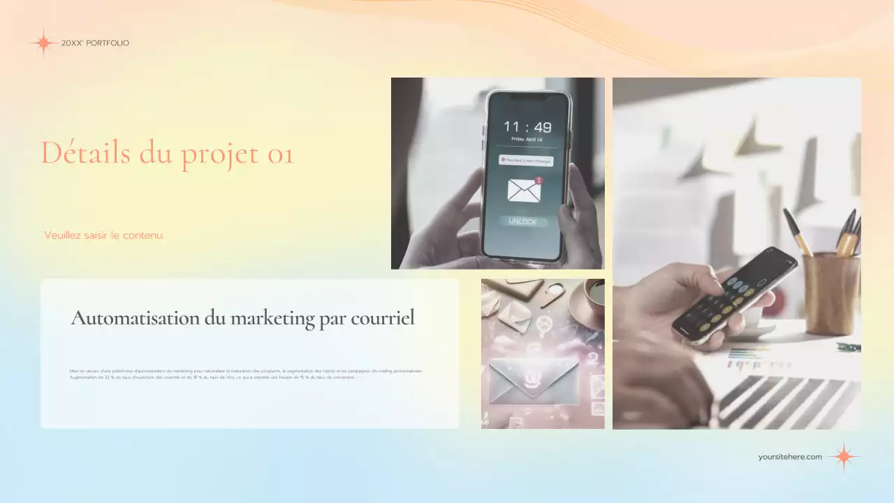 portefeuille marketing élégant et pastel