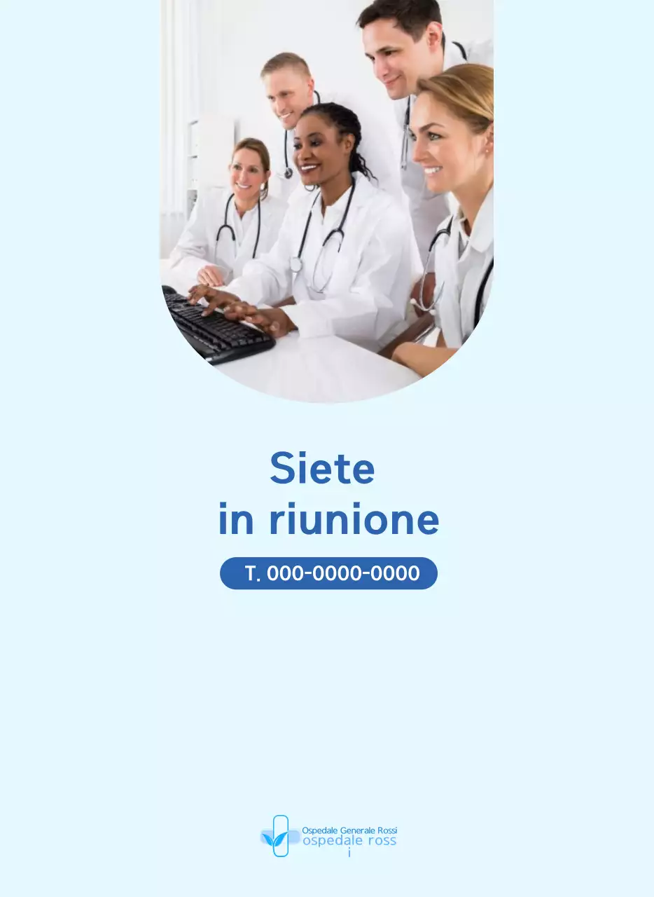 Calendario ospedaliero moderno blu