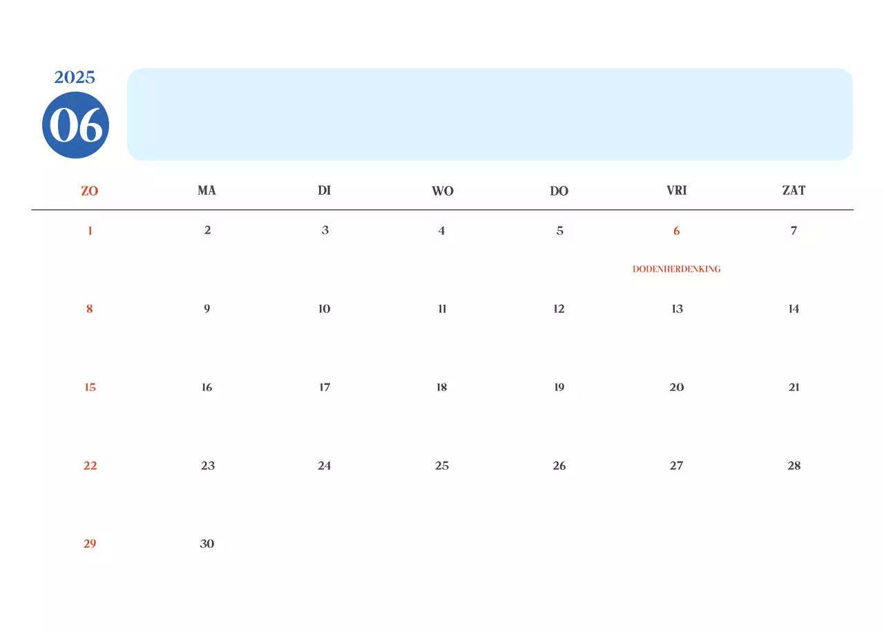 Blauwe moderne ziekenhuiskalender