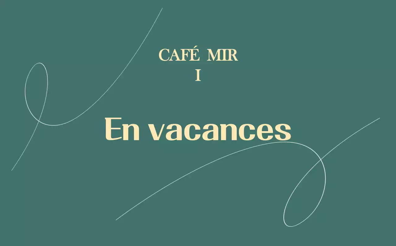Un calendrier moderne pour les cafés avec des recommandations sur la boisson du mois.