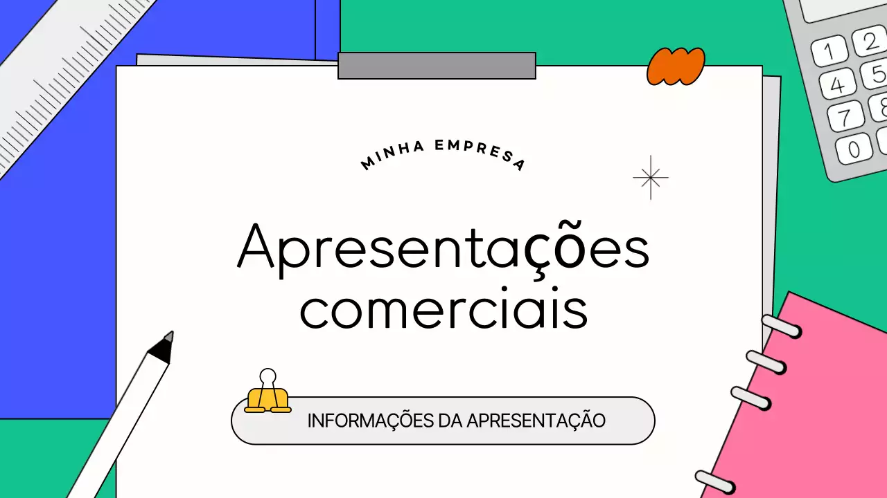 Uma pasta de negócios verde e fofa