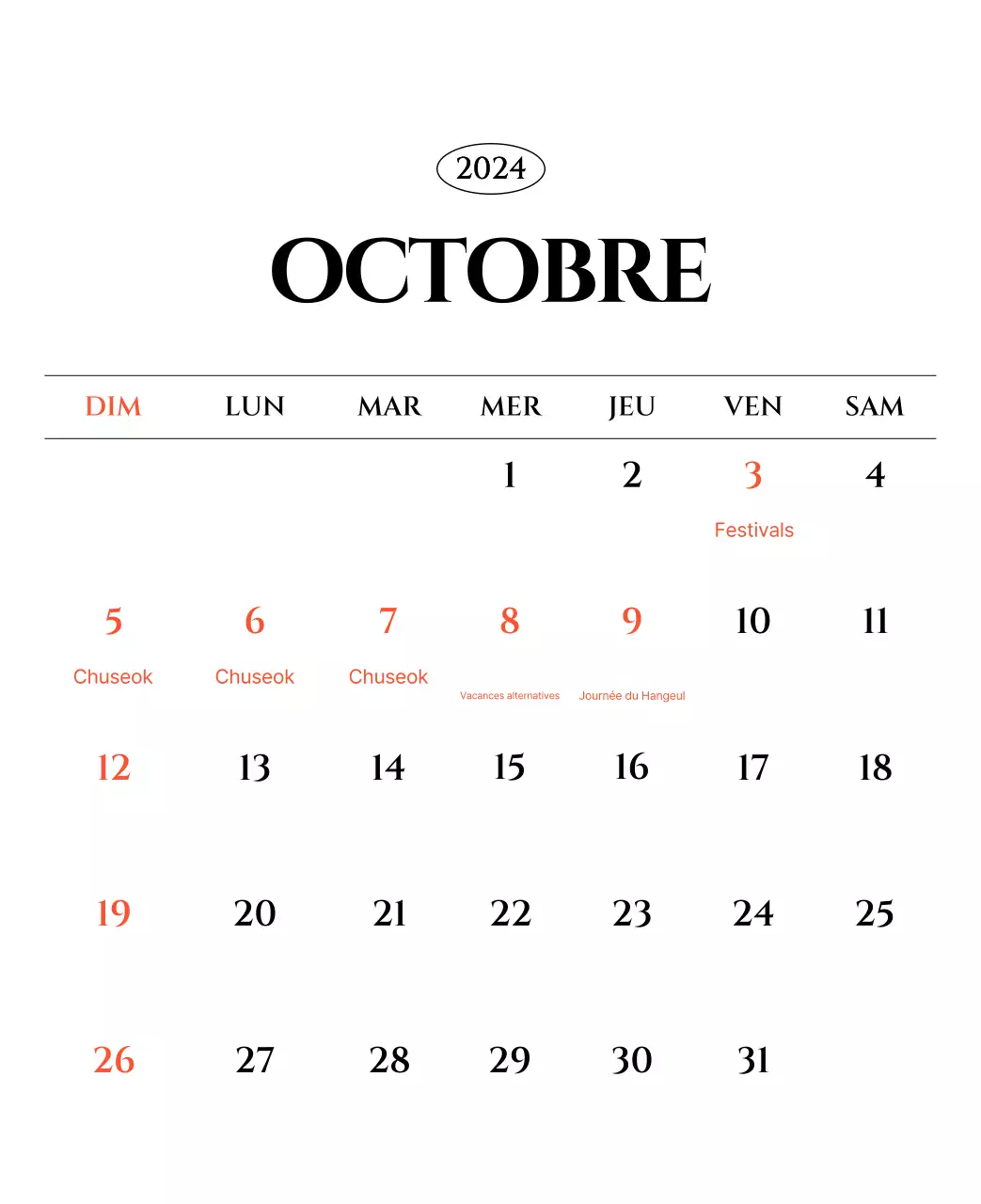 Calendrier simple avec un concept de photographie de voyage émotionnel en noir et blanc