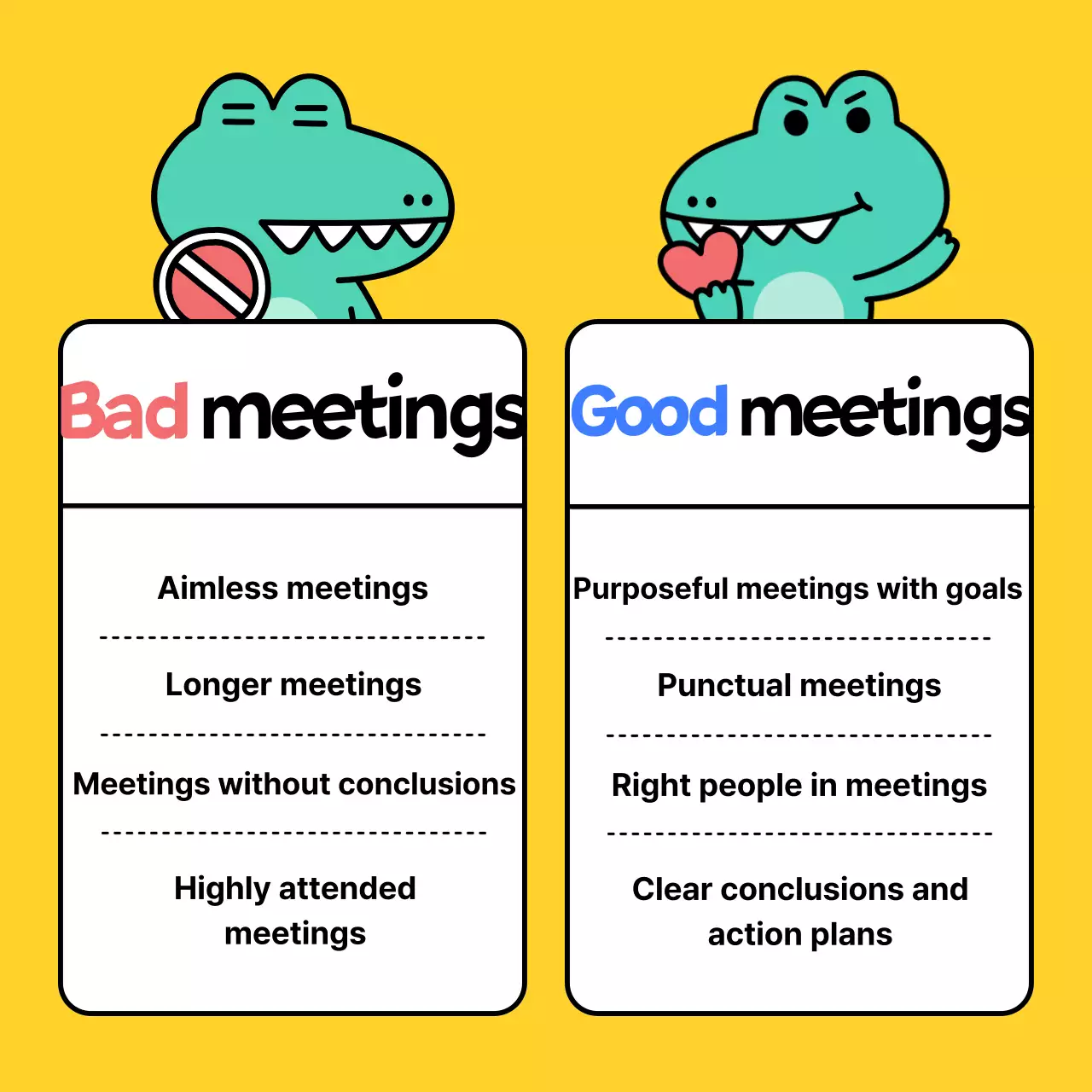 Guia de reunião em quadrinhos amarelos Instagram Carousel