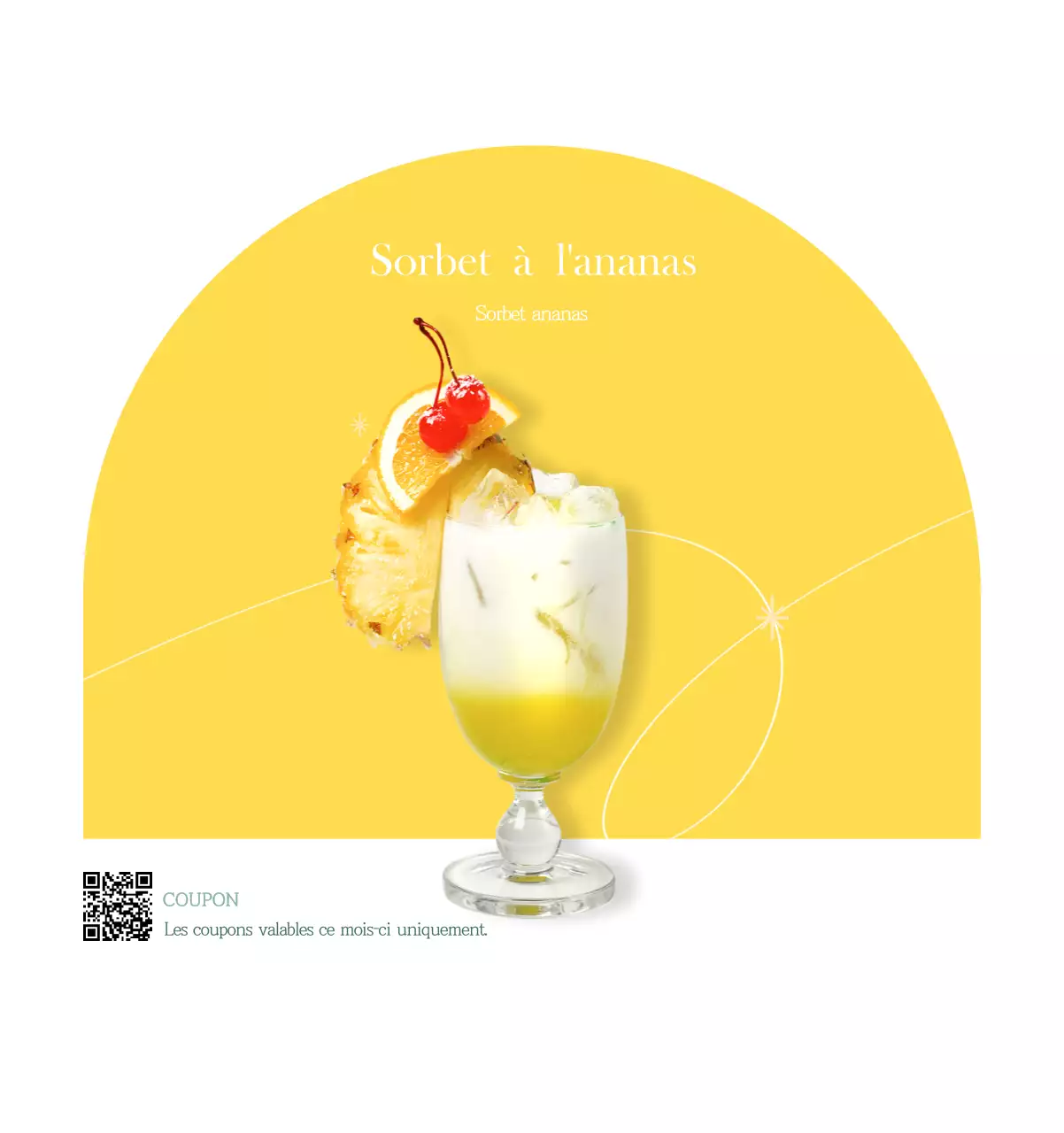 Un calendrier moderne pour les cafés avec des recommandations sur la boisson du mois.