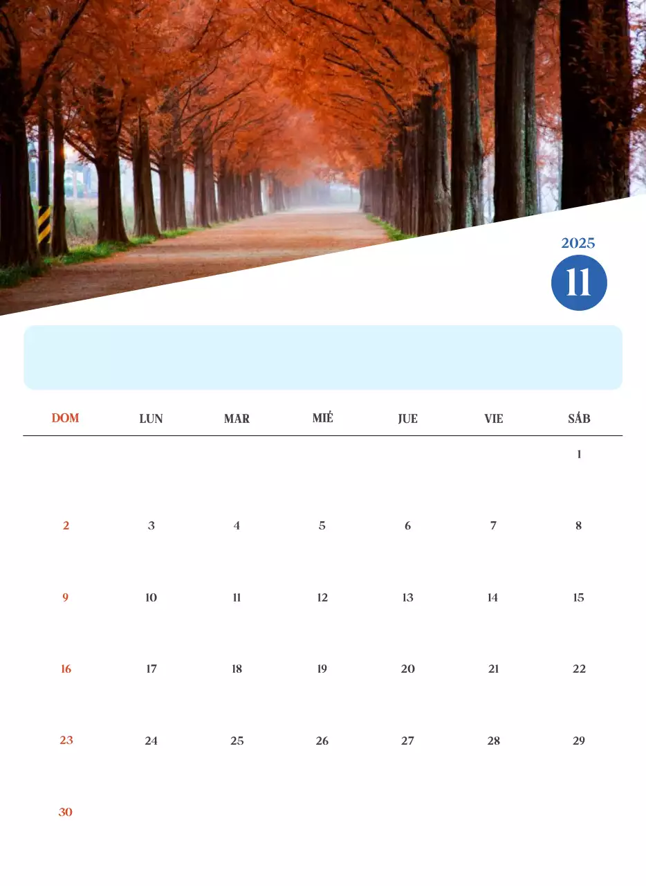 Calendario del Hospital Moderno Azul