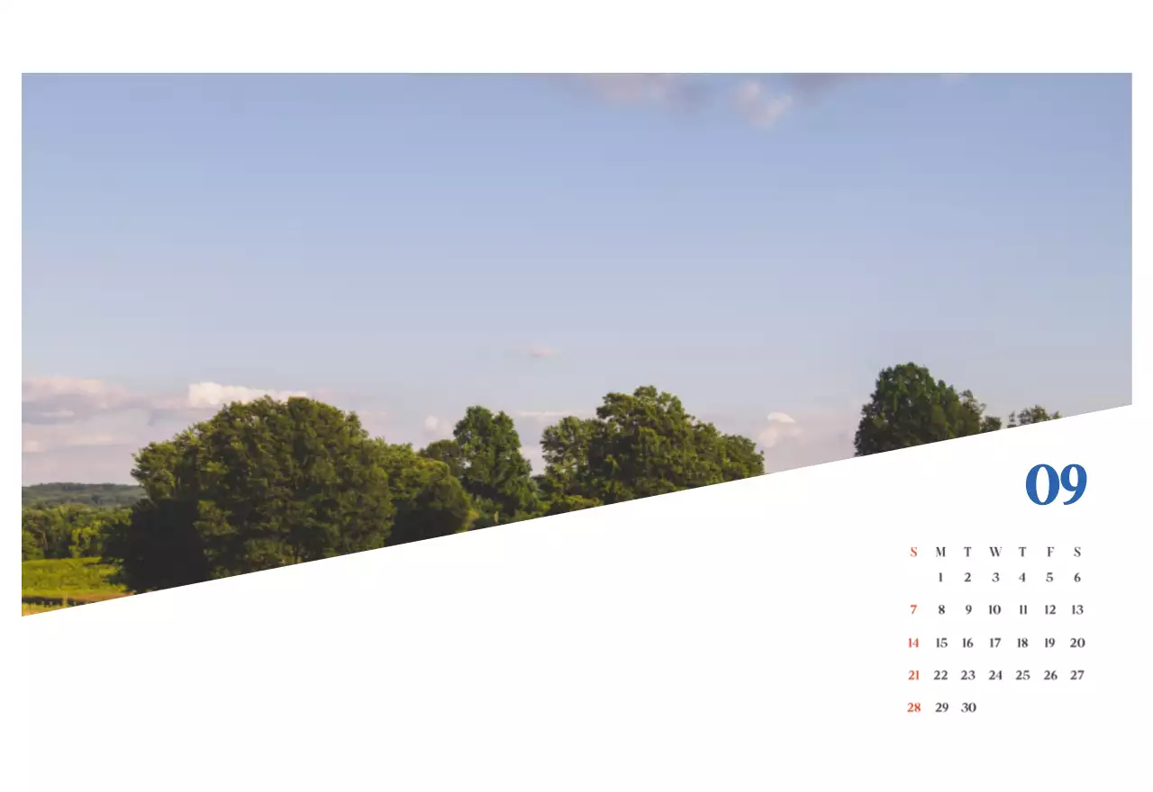 Calendrier hospitalier moderne bleu