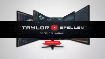 black modern gaming promotie