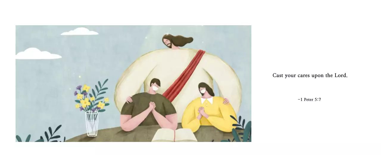 Pastel clean illustration church