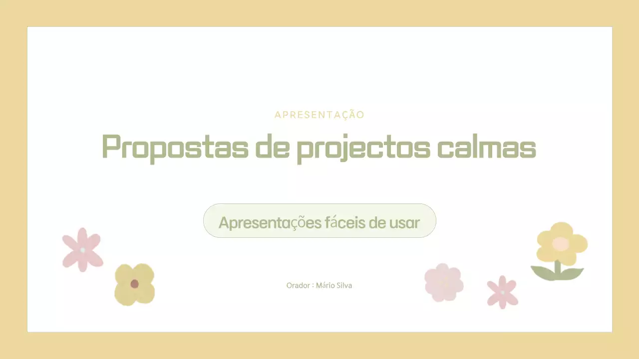 Planear uma proposta de projeto bege e simples