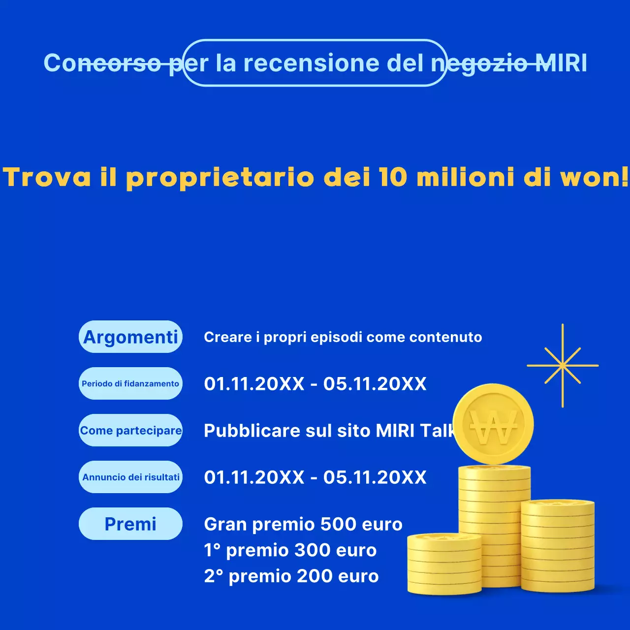 Evento del concorso Blue Neat