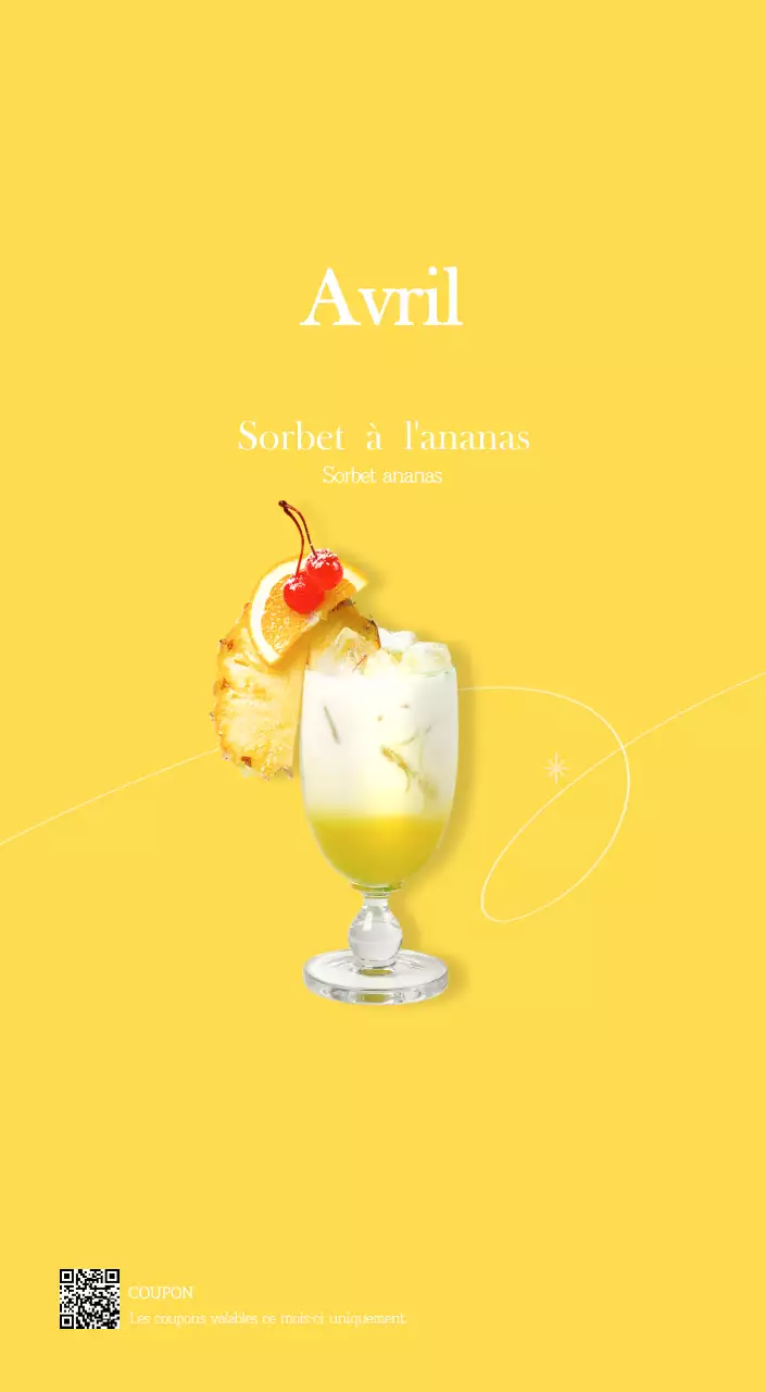 Un calendrier moderne pour les cafés avec des recommandations sur la boisson du mois.