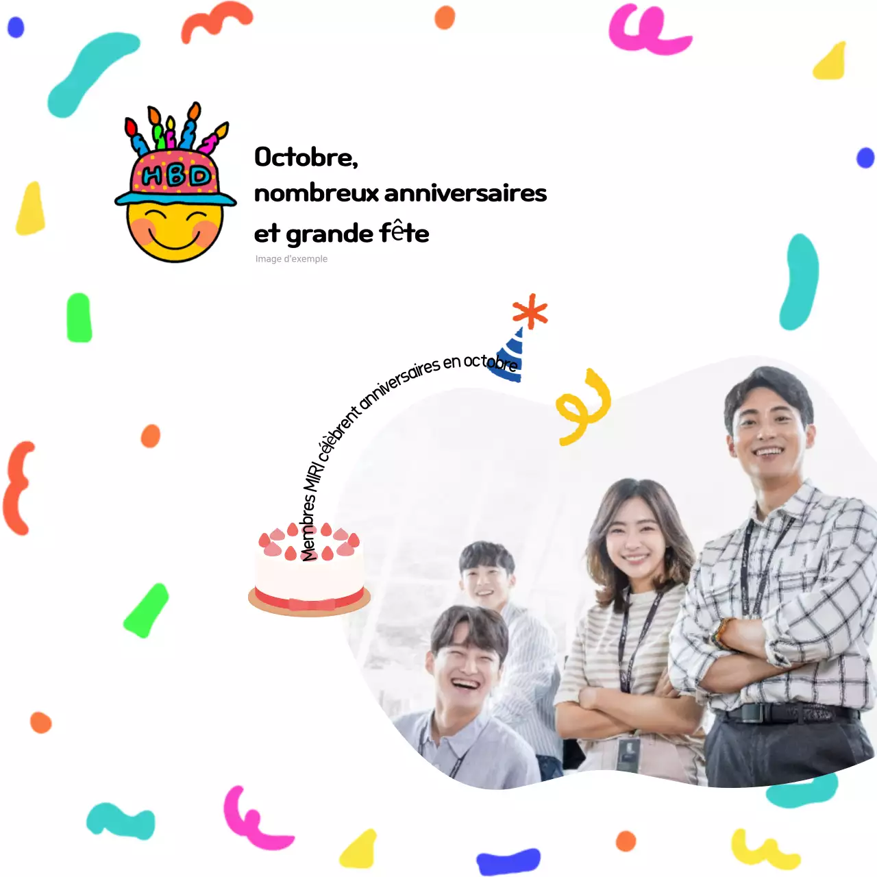 Faire-part d'anniversaire rouge