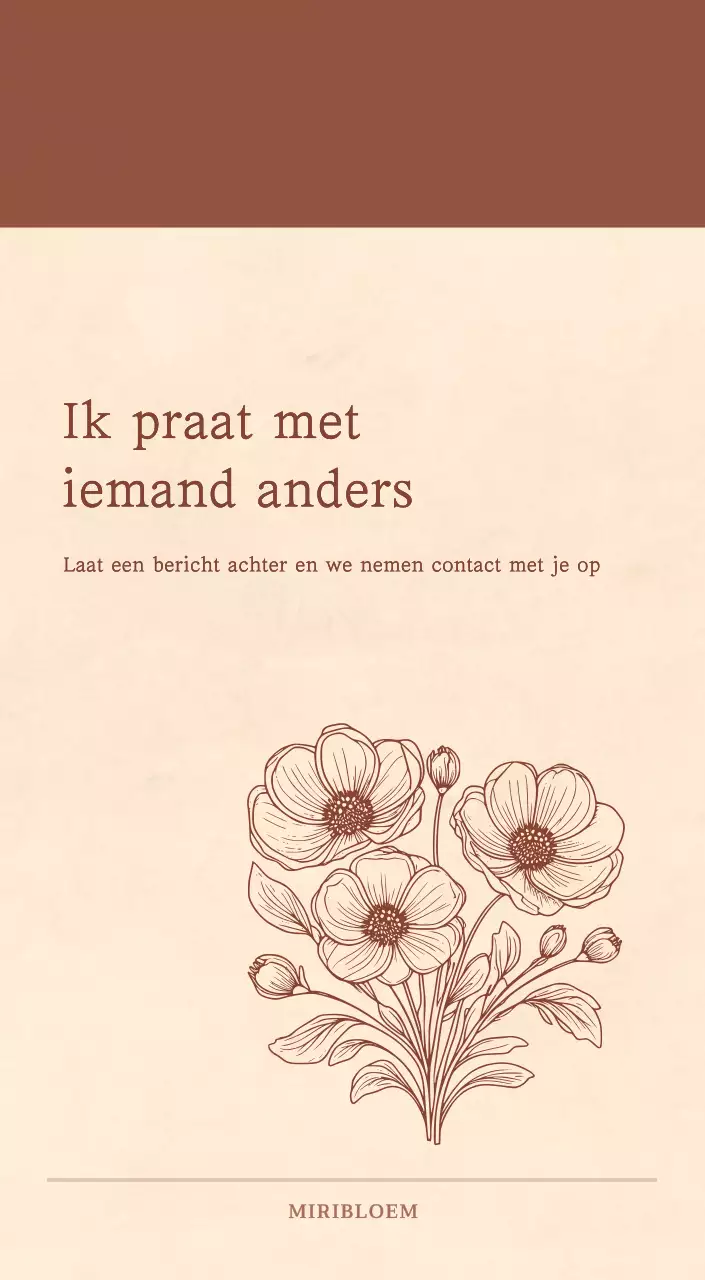 Een sentimentele bloemenkalender in lichtbruin en bruin wollen papierconcept