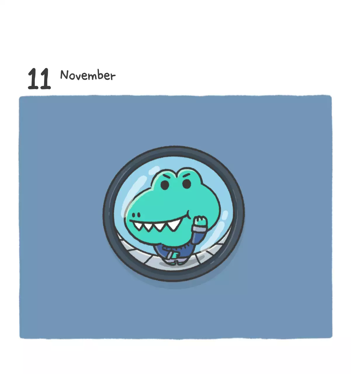 A calendar with a cute Argo illustration concept