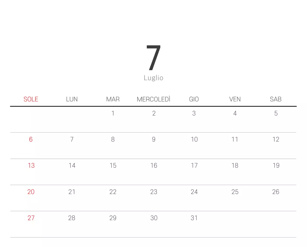 Calendario botanico naturale bianco e pulito