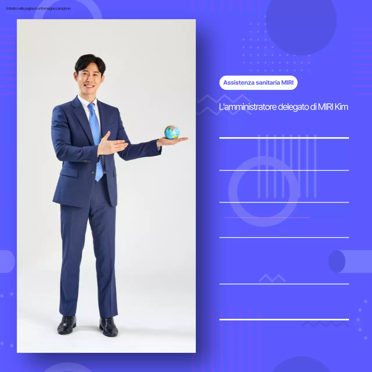 Collezione di modelli di intervista moderni blu