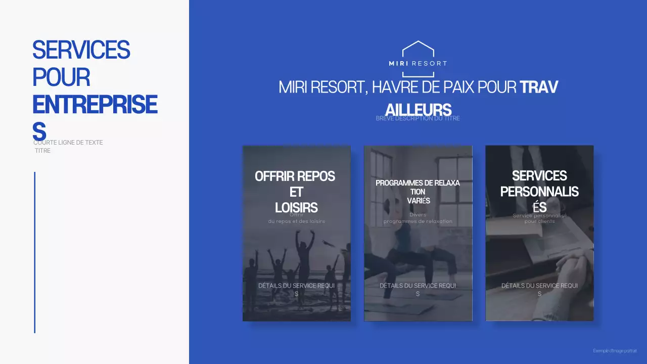 Proposition de partenariat avec le centre de villégiature moderne de Farang