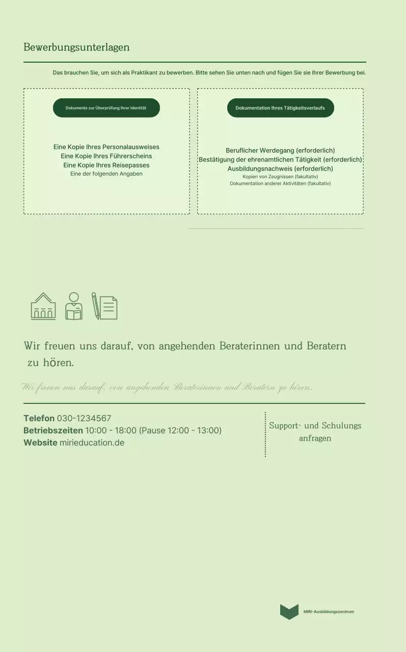 Förderung von Green Simple-Bildungsmaterialien
