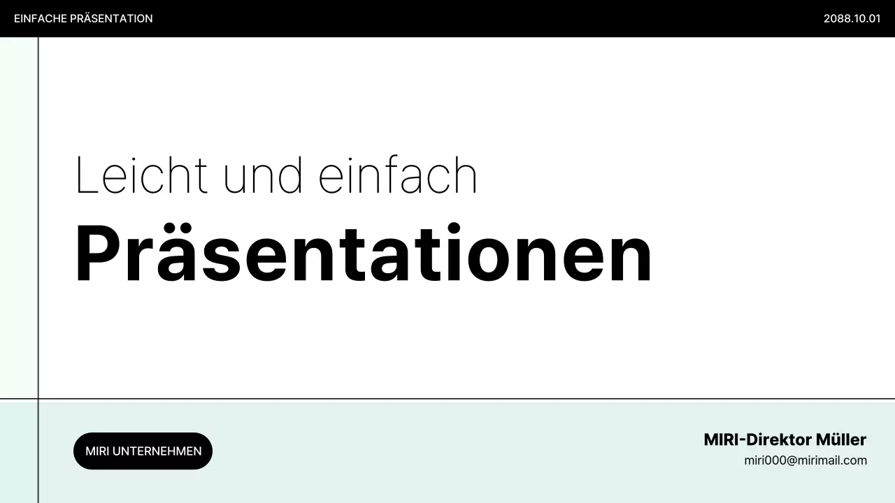 Mint Minimal Präsentation erklärt