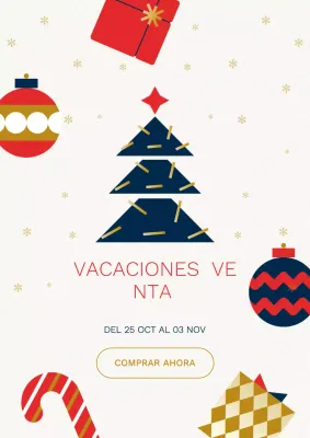 red modern holiday promotion