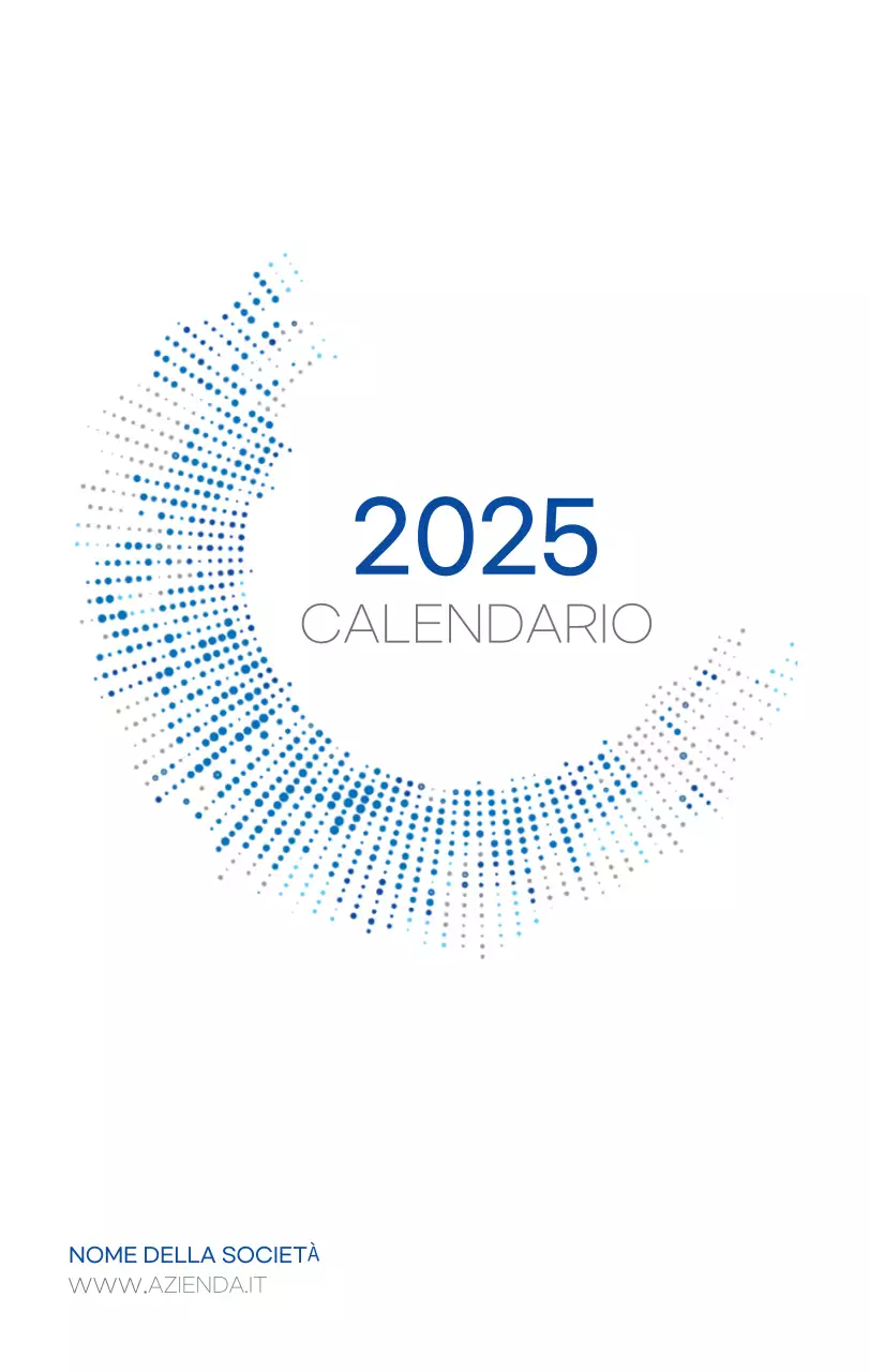 Calendario moderno blu Promozioni aziendali