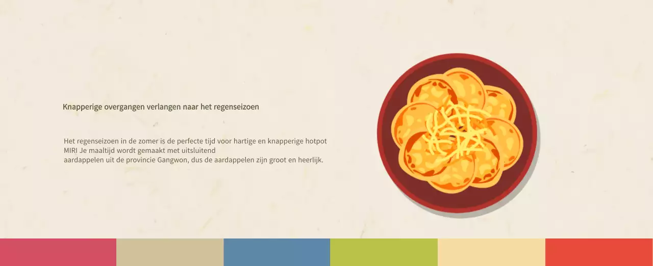 Beige Traditionele Eetkalender