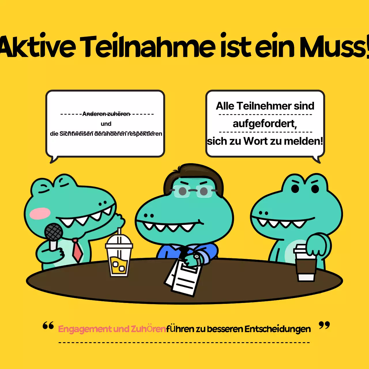 Der gelbe und hübsche Newsletter zum Firmentreffen