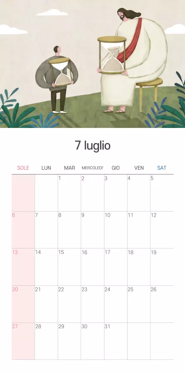 Chiesa illustrazione pulita pastello