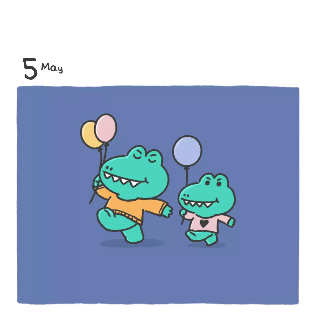 A calendar with a cute Argo illustration concept