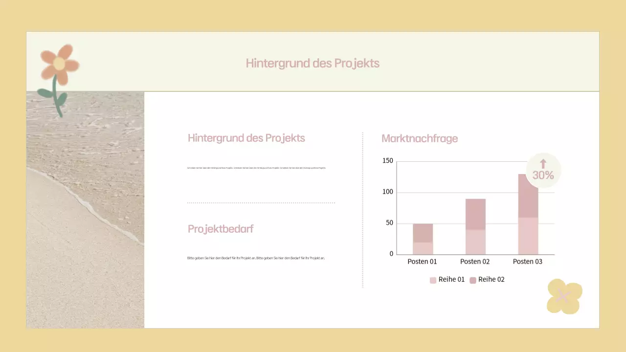 Planung eines beigen und einfachen Projektvorschlags