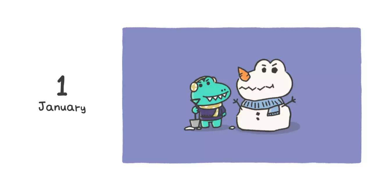 A calendar with a cute Argo illustration concept