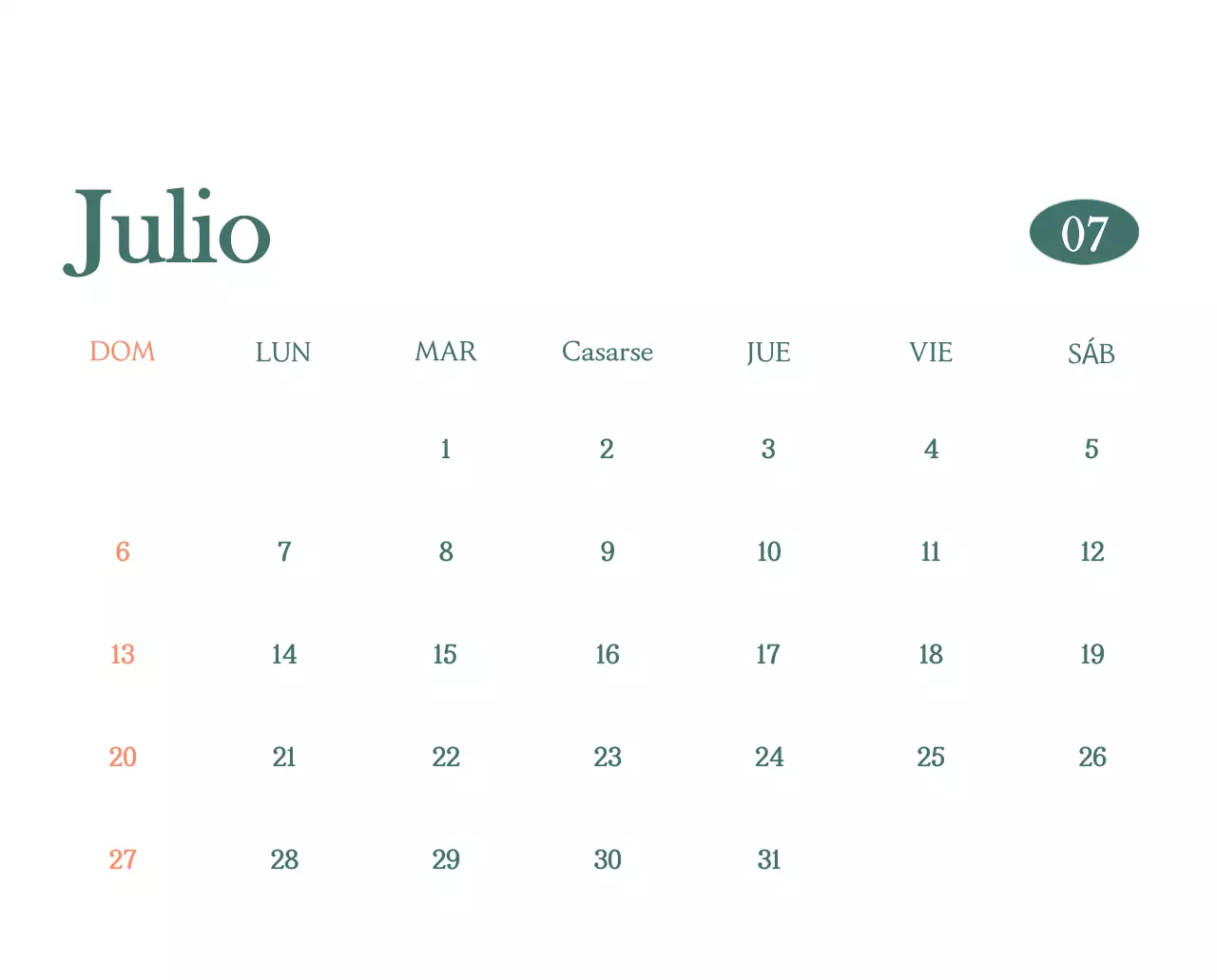 Un moderno calendario de cafeterías con recomendaciones para la bebida del mes