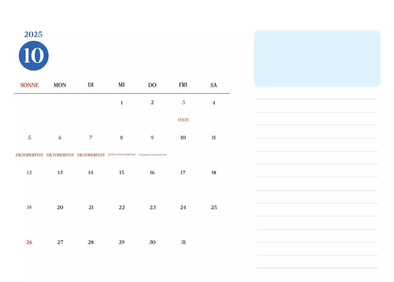 Blauer moderner Krankenhauskalender