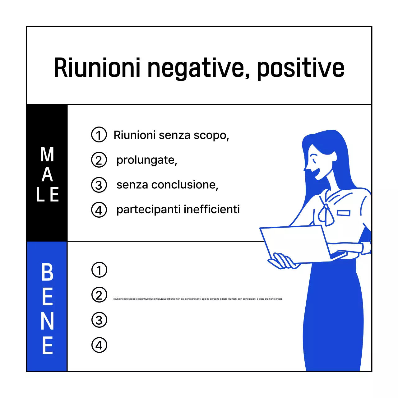 Riunioni di lavoro moderne nella newsletter blu