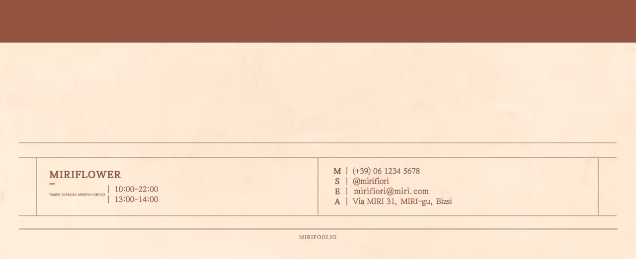 Un calendario sentimentale per fioristi in carta di lana marrone chiaro e marrone.