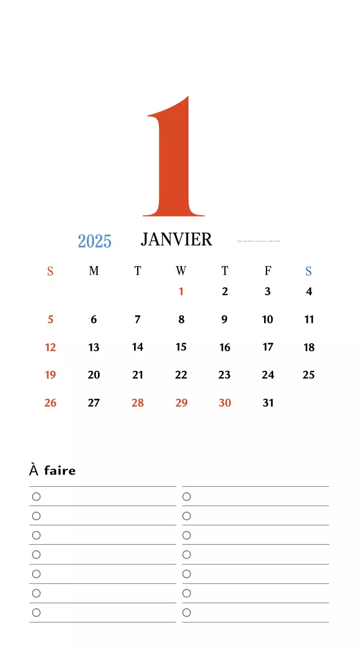 Calendrier de mémoire rétro en rouge