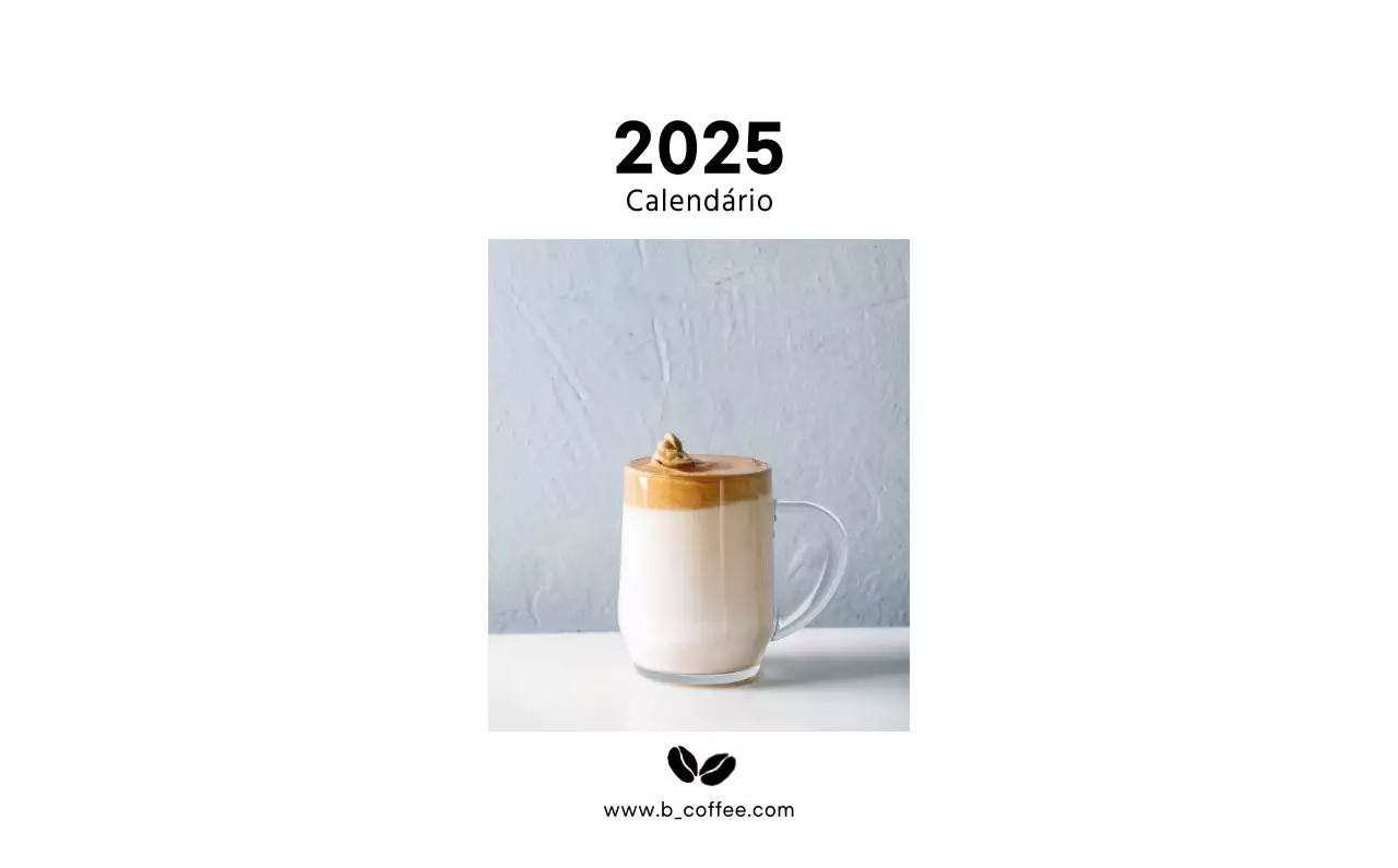 Um café sentimental branco e castanho