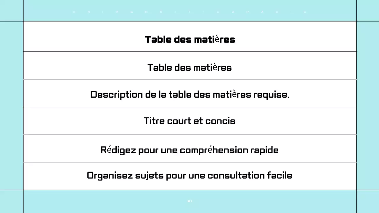 Présentations claires et faciles à éditer en blanc et bleu clair